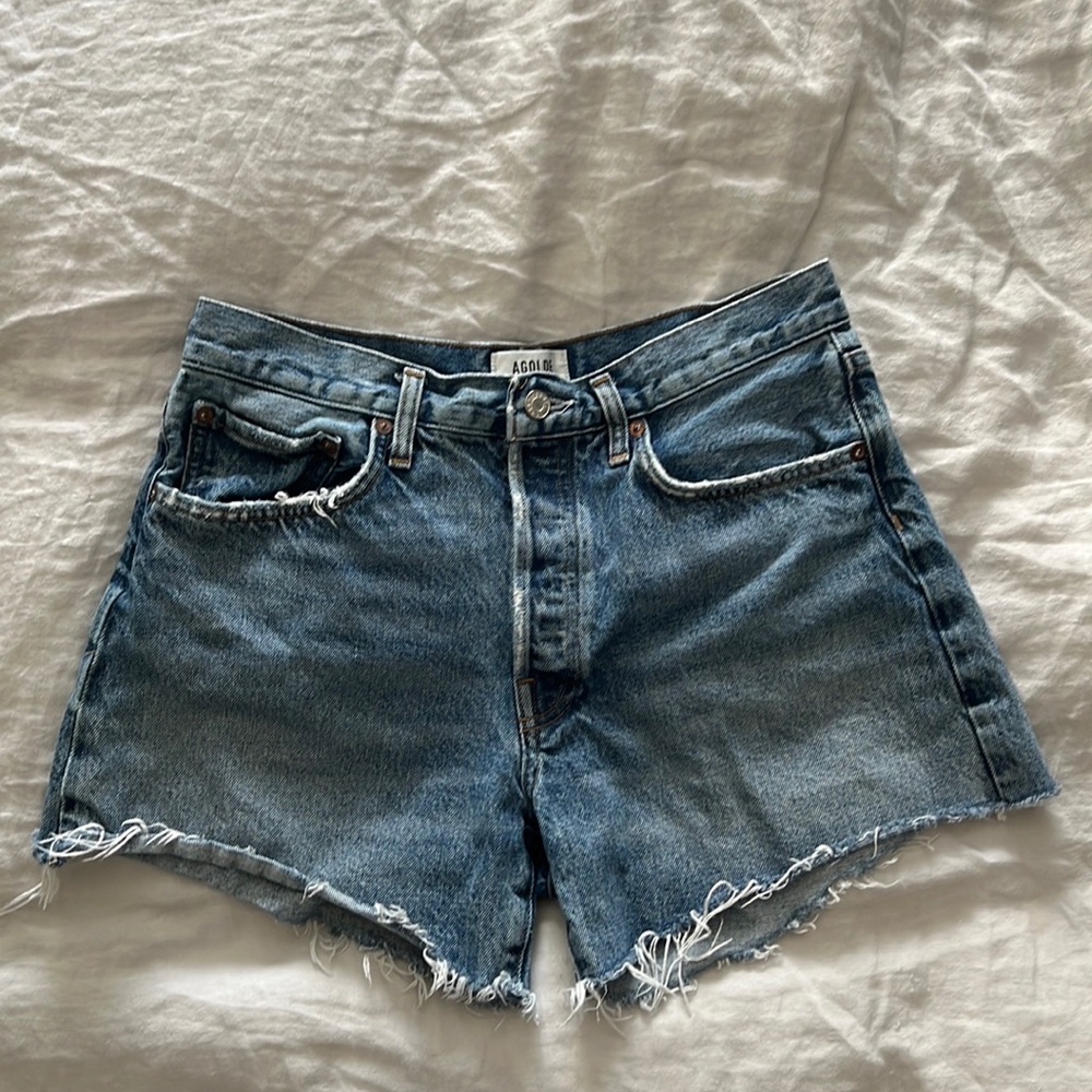 AGOLDE Parker Long Denim Shorts
